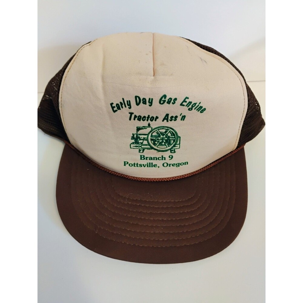 Vintage Early Day Gas Engine Tractor Hat Pottsville Oregon Trucker Snapback